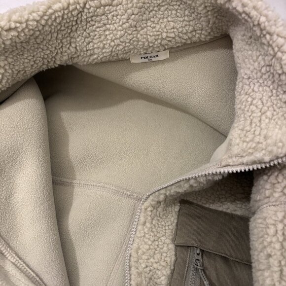 Polham Japan Sherpa Heavy Weight Jacket Front Pocket Beige Men XXL - Picture 8 of 12